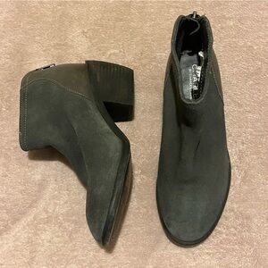 Charles By Charles David Dark Gray Suede Ankle Boots